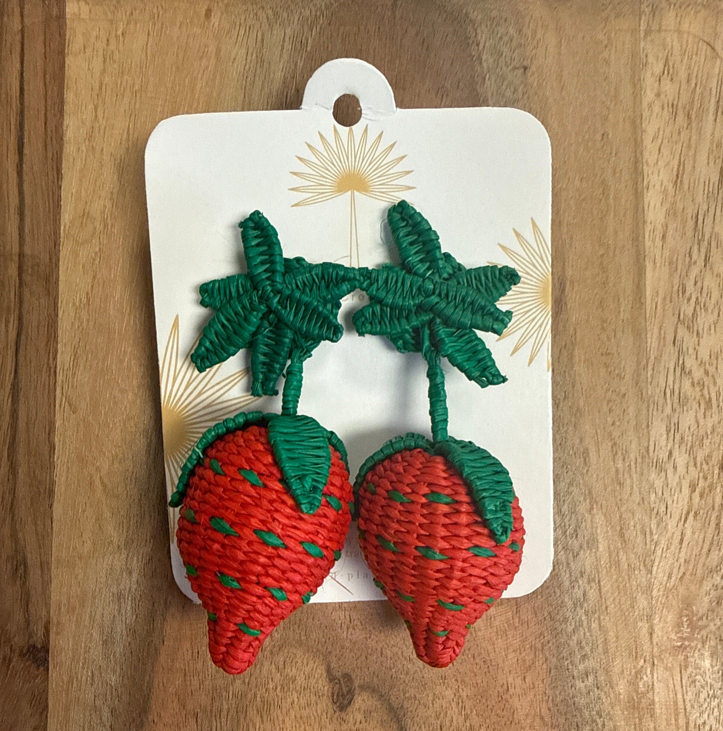 Handwoven Palm Leaf Earrings