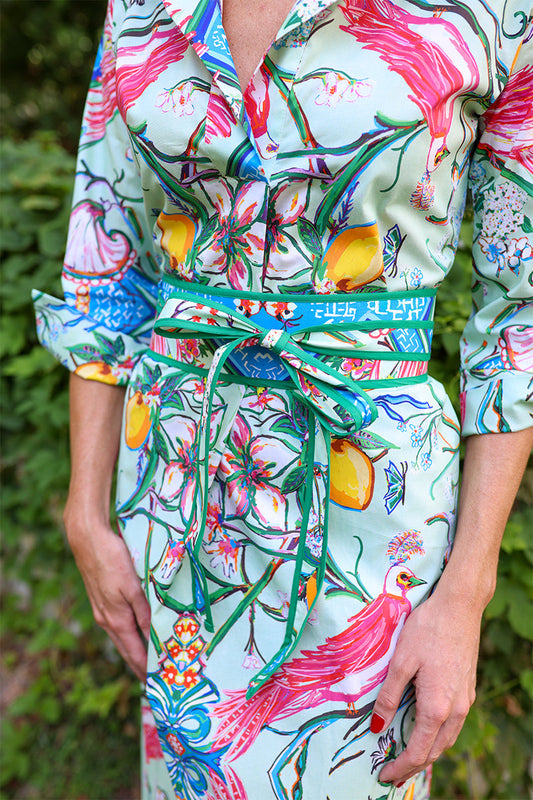 Mint Chinois Obi Sash