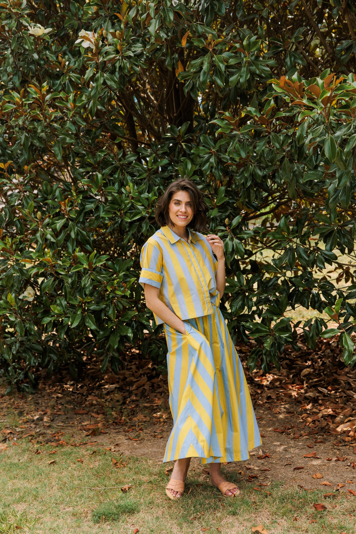 Pavilion Skirt, Brimstone Stripe