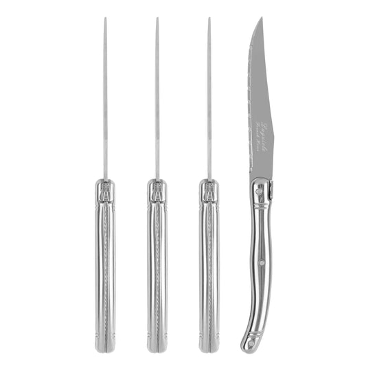 French Home - Laguiole Connoisseur 4-Piece Stainless-Steel Steak Knife Set