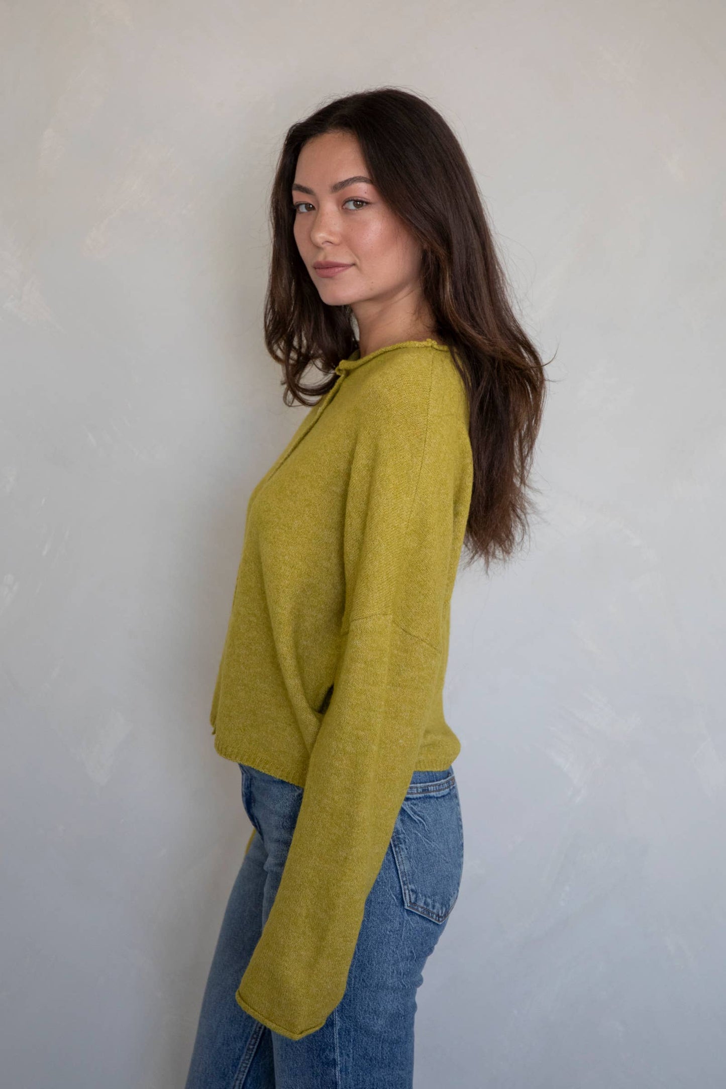Things Between - Dijon Yellow Piper Cardigan: Dijon Yellow / M