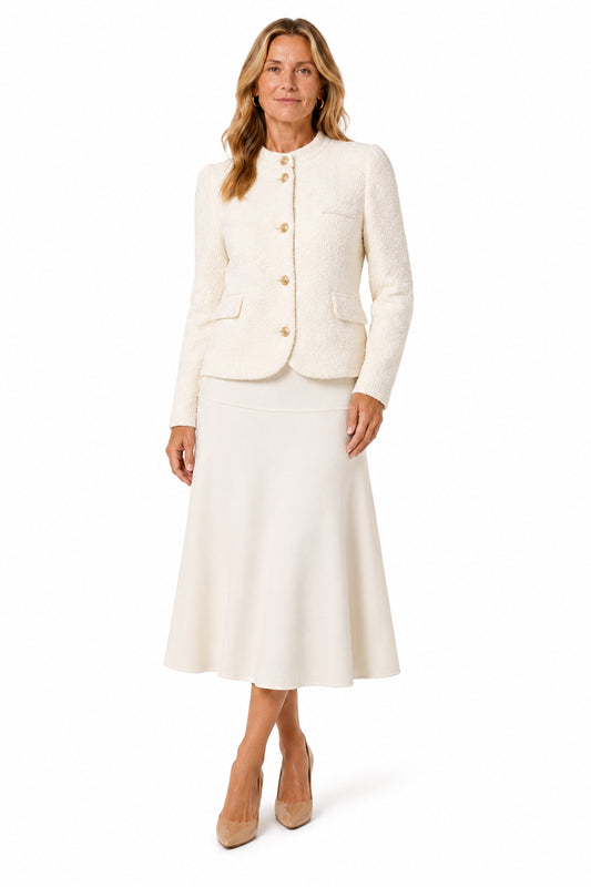 The Edie Boucle Jacket | Cream