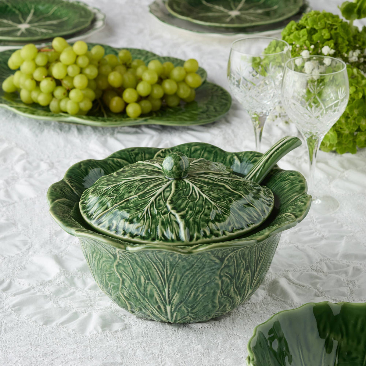 Certified International - Le Jardin Cabbage 3-D Tureen with Ladle