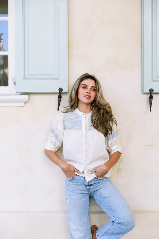 Sutton Top (Bone Stitching)