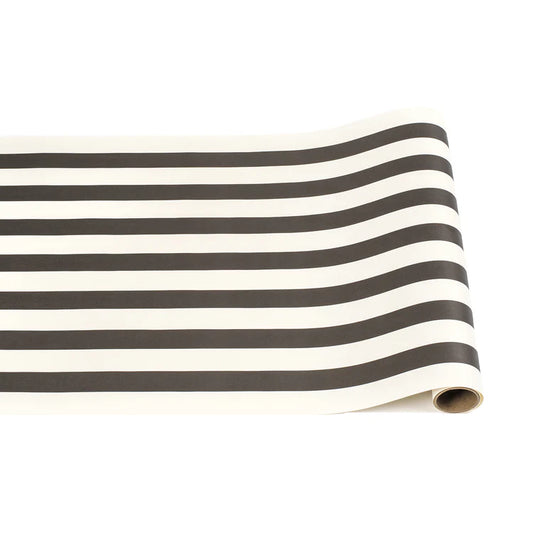 Hester & Cook Table Runner Black Classic Stripe
