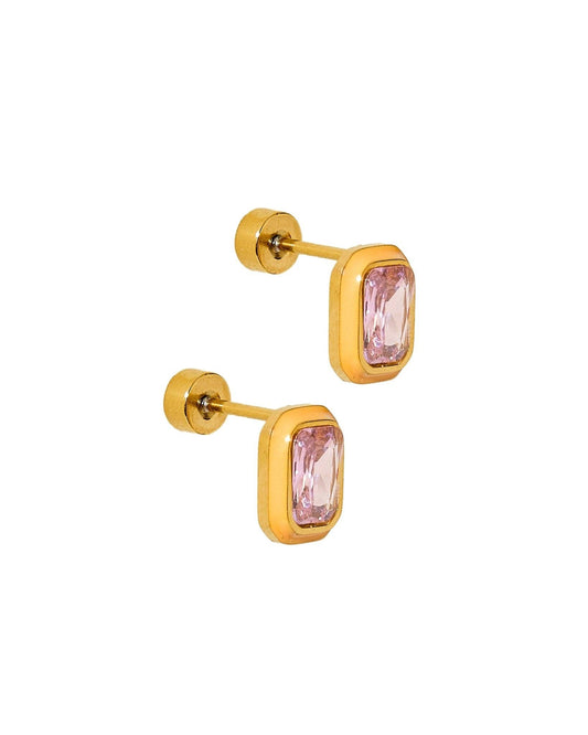 LINNY CO - Screwback Stud Earrings - Whitney Orange Sherbert