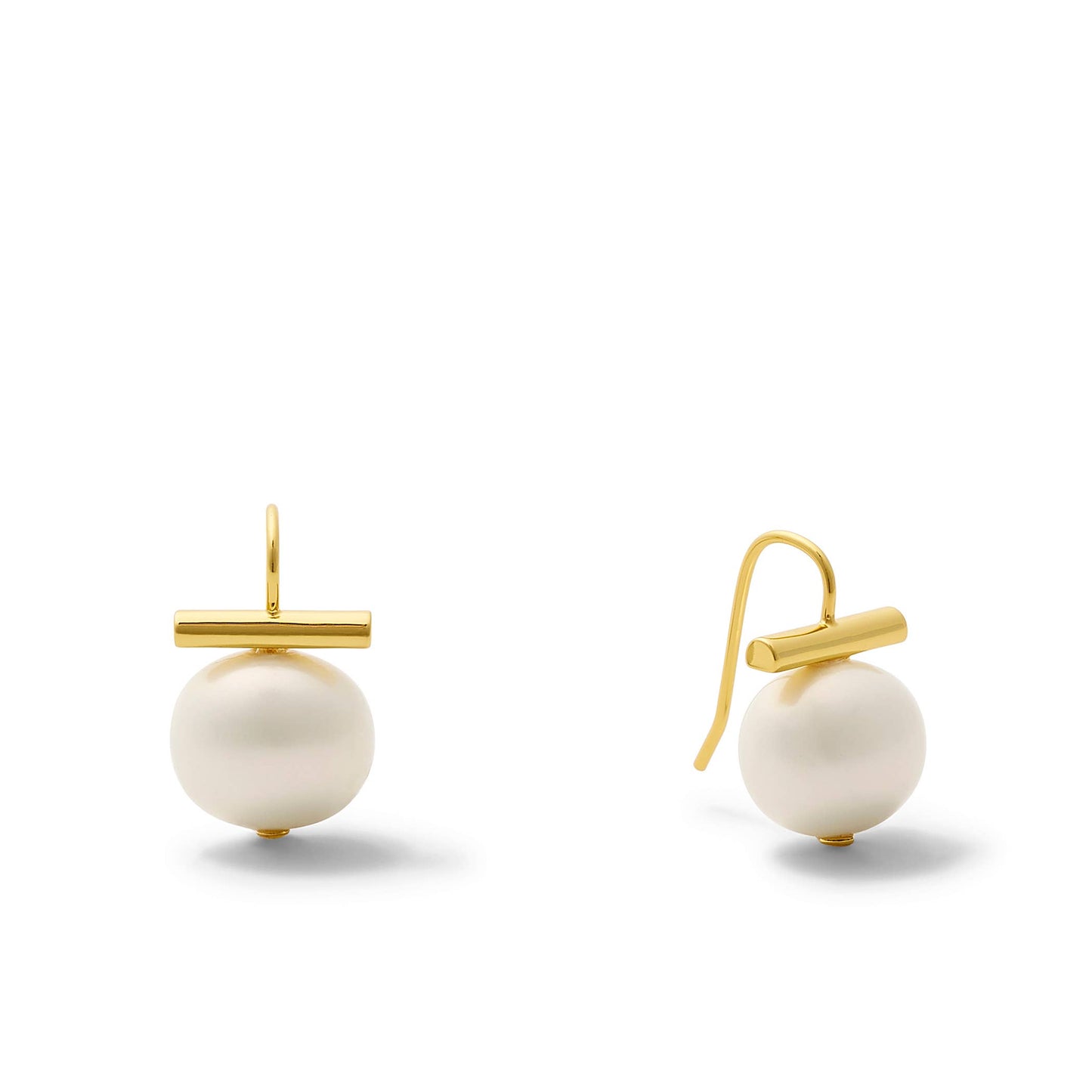 Classic Forever Fave Pebble Pearls Earrings~ Medium: White
