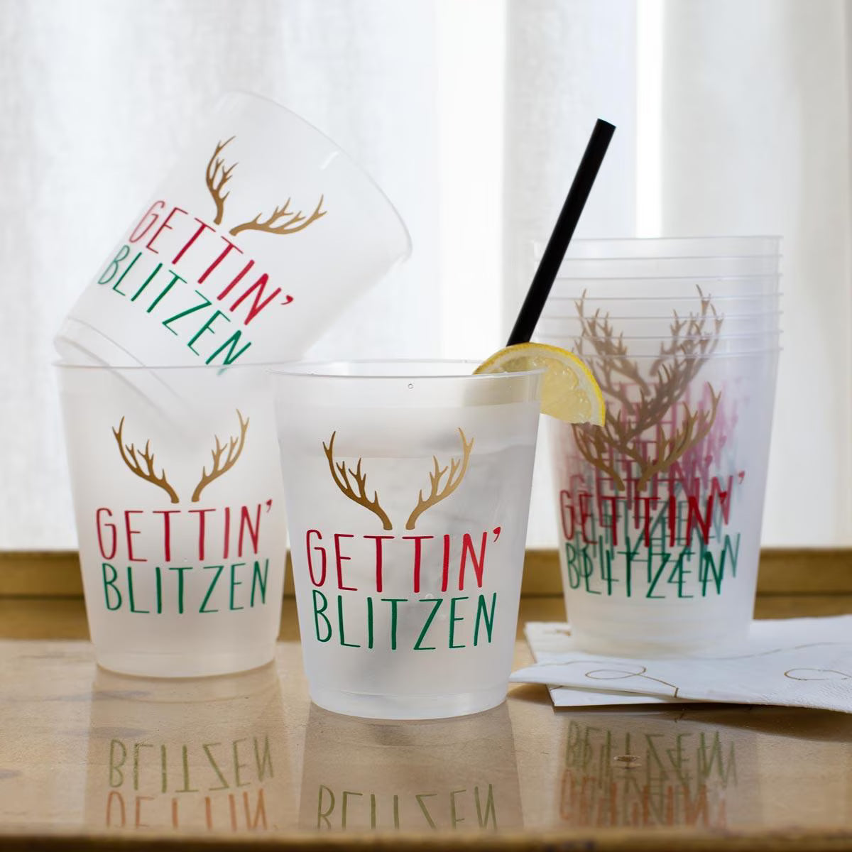 Gettin' Blitzen Party Cup Set of 10