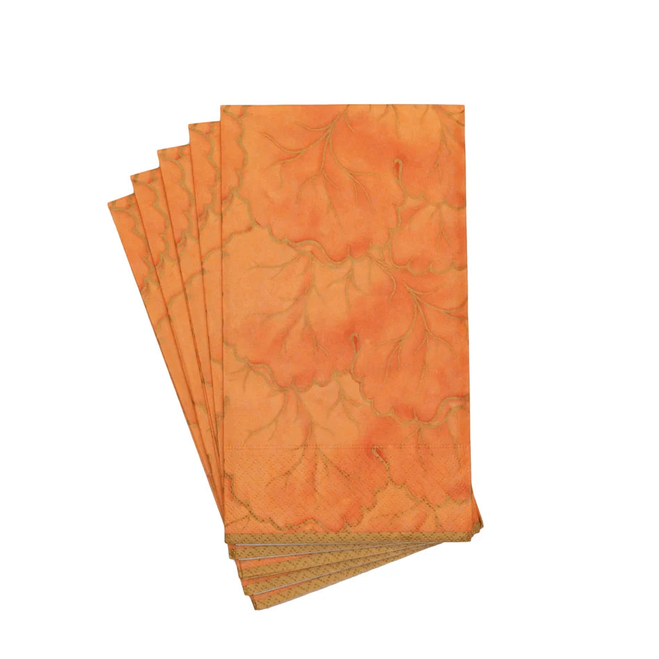 Gilded Majolica Coral Guest Towels