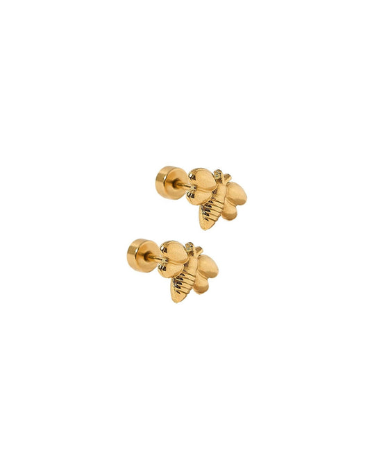 LINNY CO - Screwback Stud Earrings - Bumble Bee