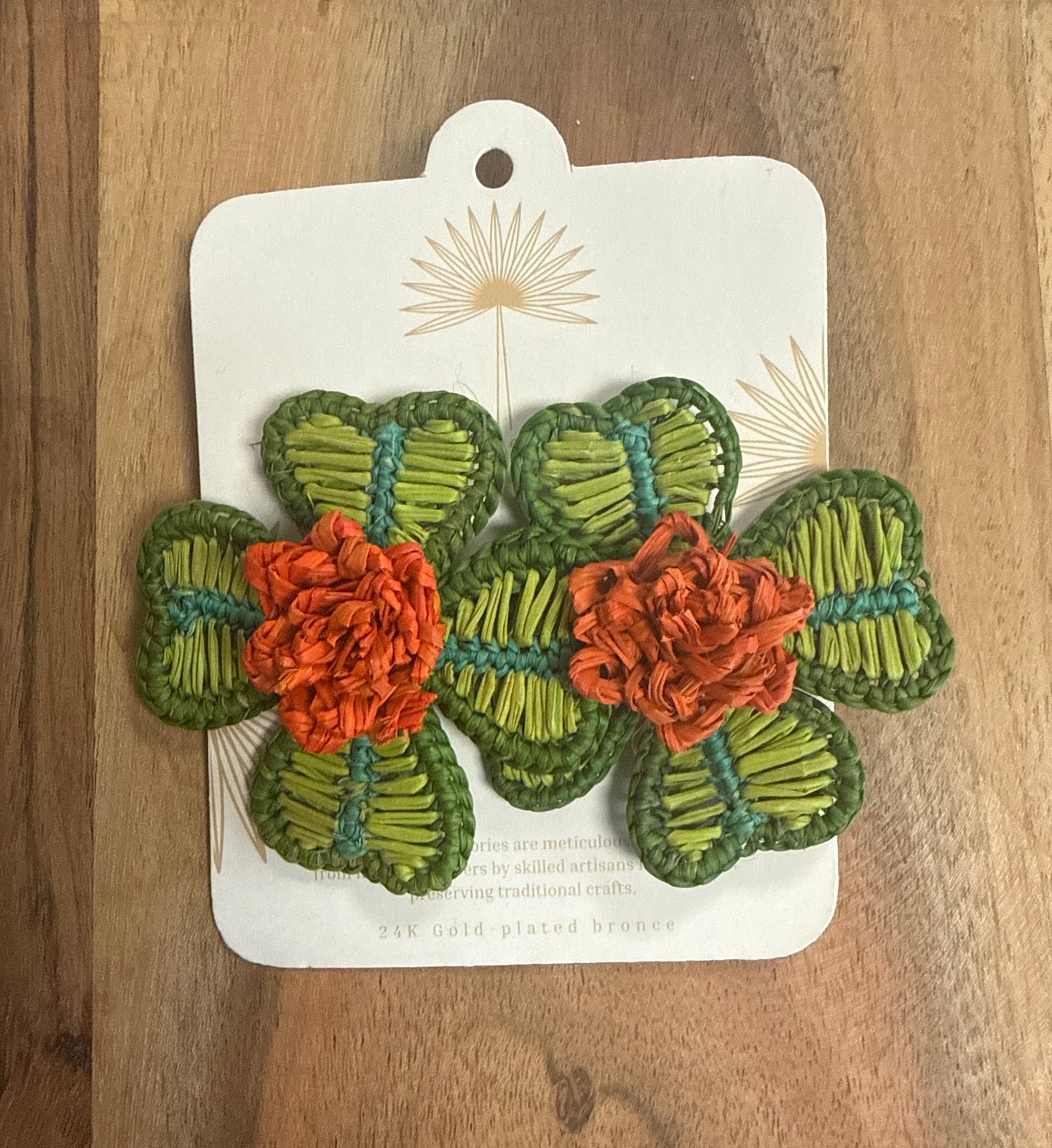 Handwoven Flower Blossom Earrings