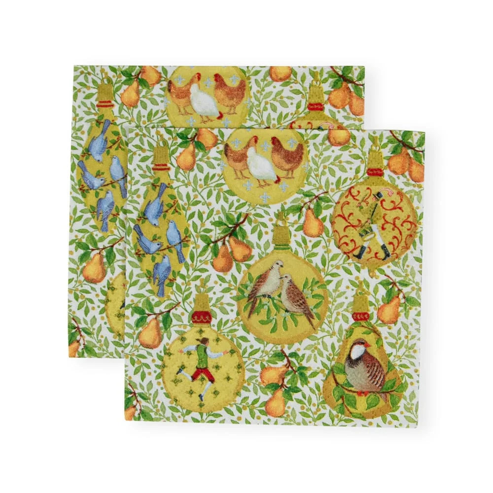 In A Pear Tree Cocktail Napkin
