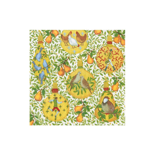In A Pear Tree Cocktail Napkin