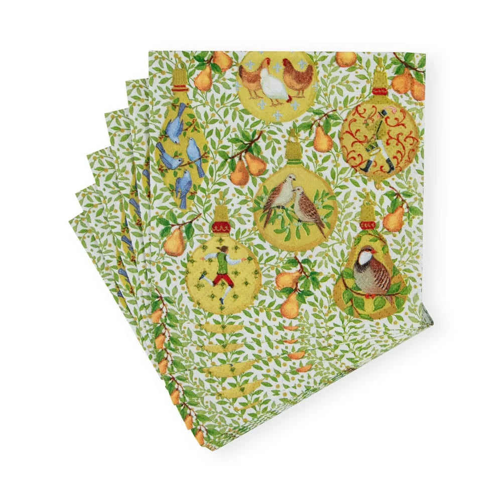 In A Pear Tree Cocktail Napkin