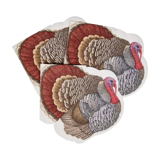 Turkey Die Cut Luncheon Napkins