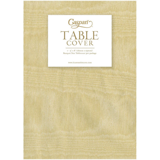 Moire Light Gold Paper Linen Print Airlaid Tablecover