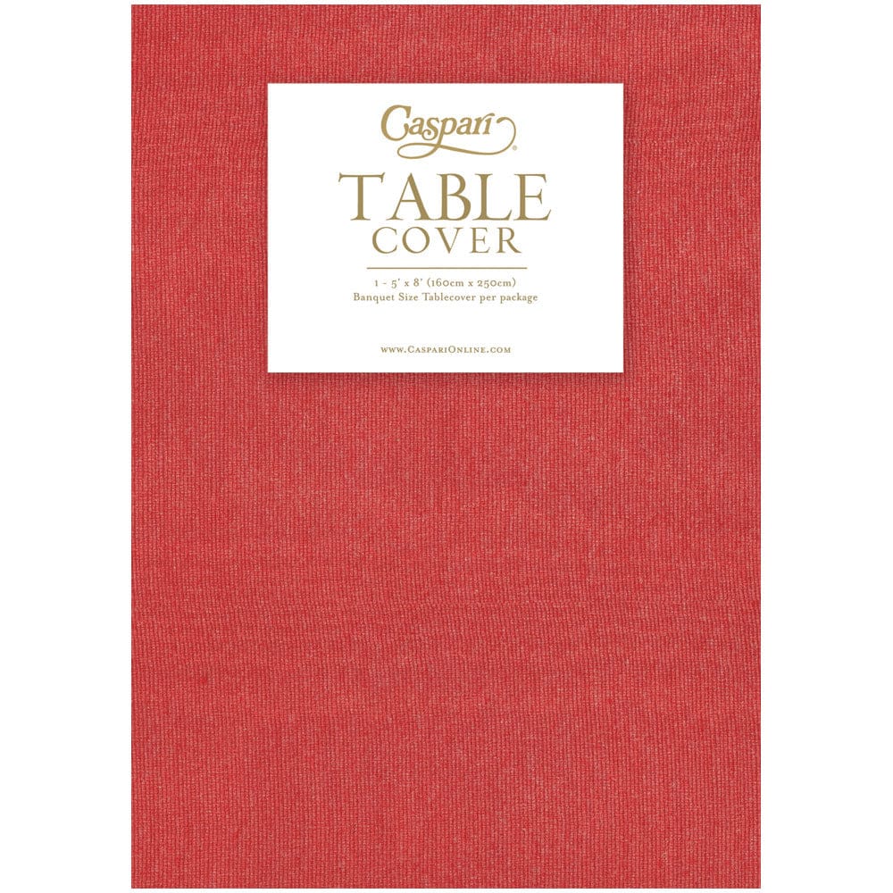 Moire Red Paper Linen Print Airlaid Tablecover