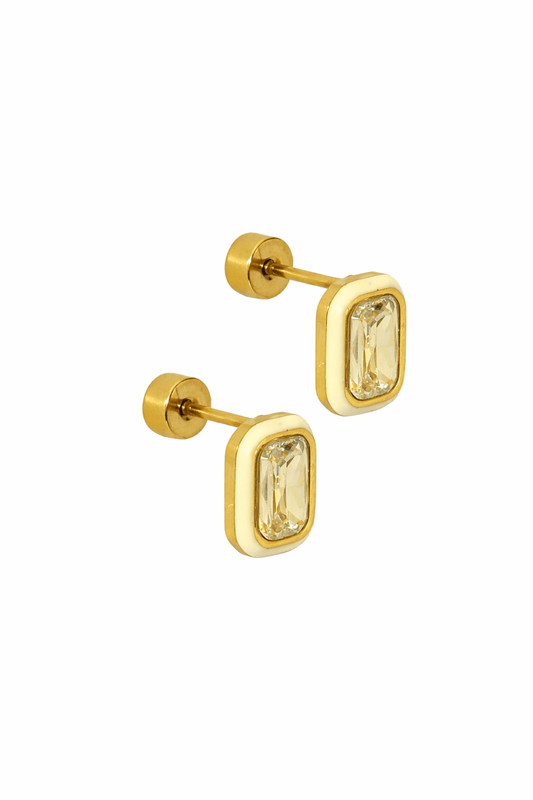 LINNY CO - Screwback Stud Earrings - Whitney Butter Yellow
