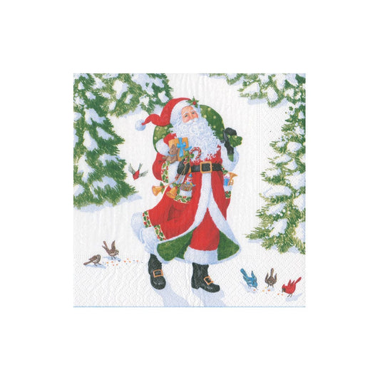 Woodland Santa Cocktail Napkins