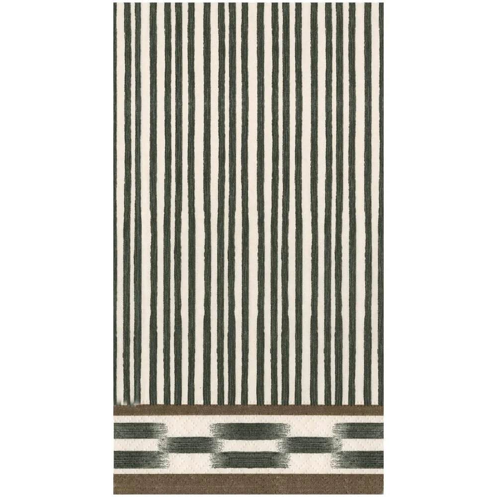 Boho Stripe Black Guest Towels