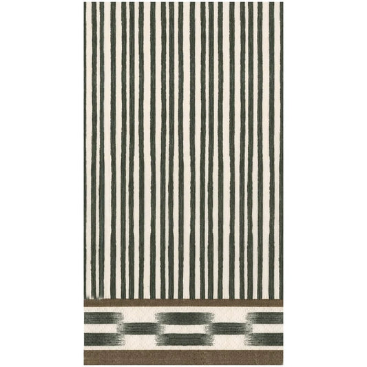 Boho Stripe Black Guest Towels