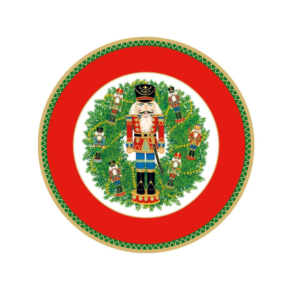 Nutcracker Wreath Salad/Dessert Plates - pack of 8