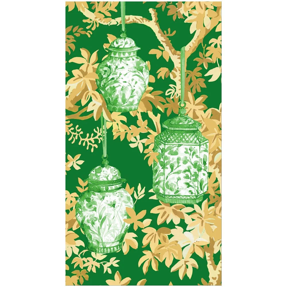 Ginger Jars Dark Green Guest Napkins