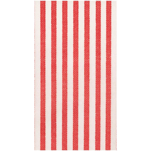 Melograno Stripe Red Paper Linen Guest Towels