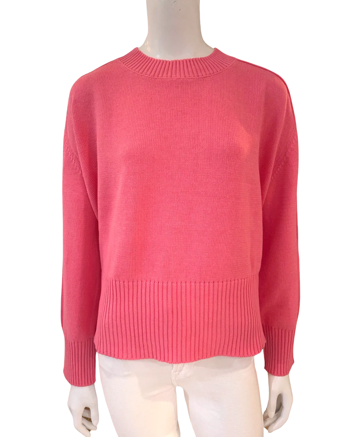 Perfect Day Crew Cashmere Sweater Coral