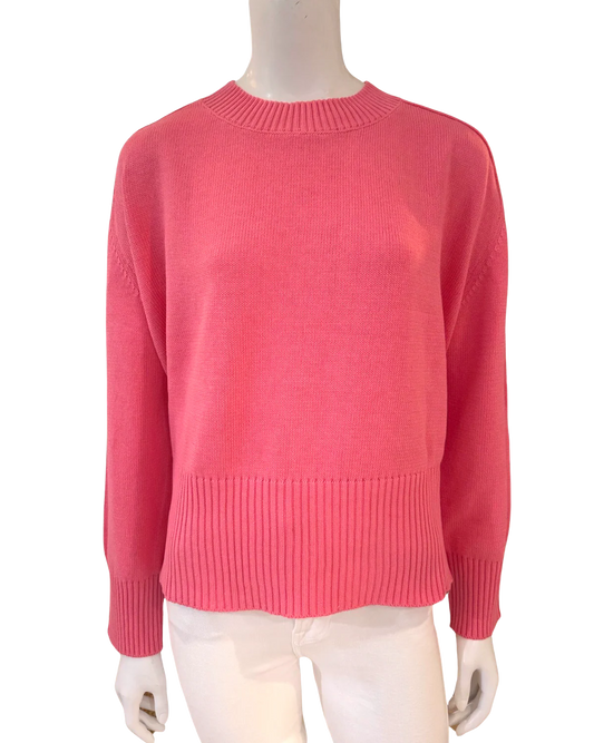 Perfect Day Crew Cashmere Sweater Coral