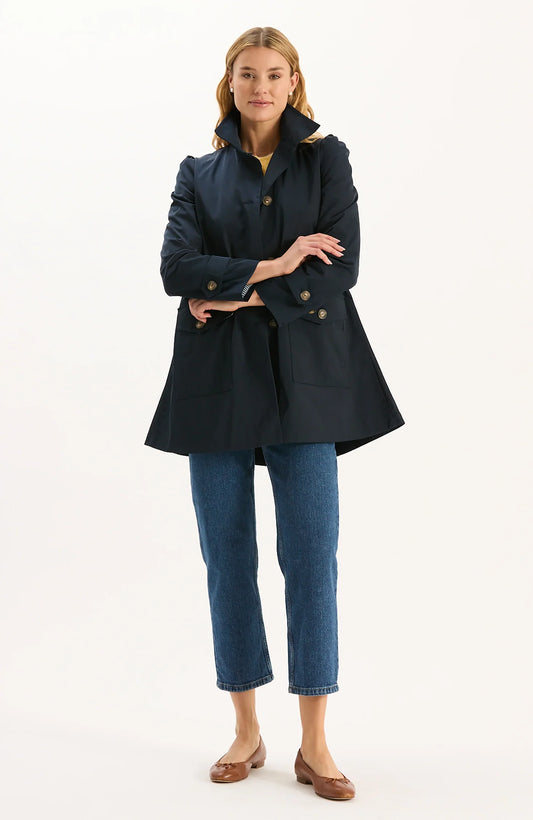 Sutton Trench Coat in Midnight Navy