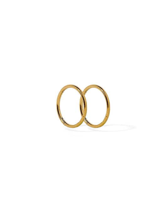 LINNY CO - Huggie Infinity Hoop Earrings - Ava Gold 12mm