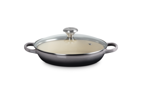 Le Creuset Signature Braiser w/Glass Lid 2.25qt Flint Oyster