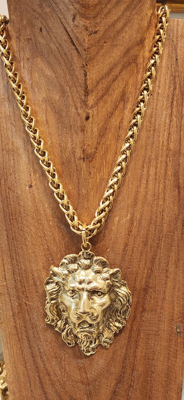 Gold Lion Necklace