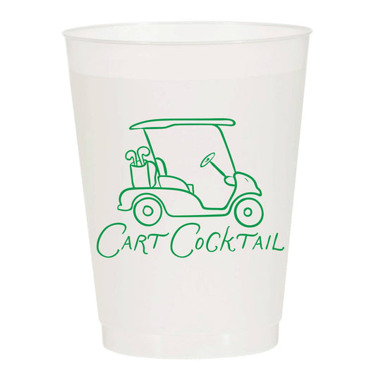 Sip Hip Hooray - Cart Cocktail Frosted Cups- Masters: Pack of 10