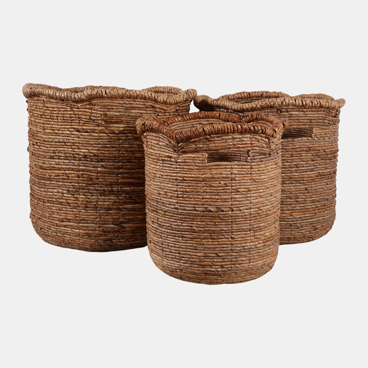 Scallop Edge Round Basket Set