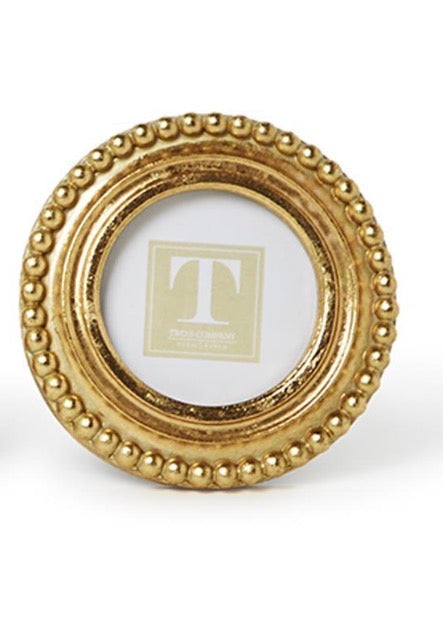Gold Beaded Mini Picture Frames