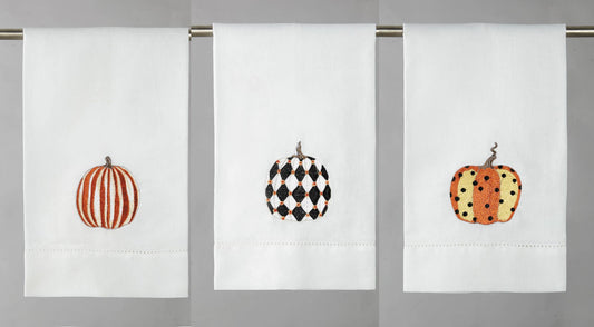 Printed Pumpkins Guest Towel - Sally Eckman Roberts
