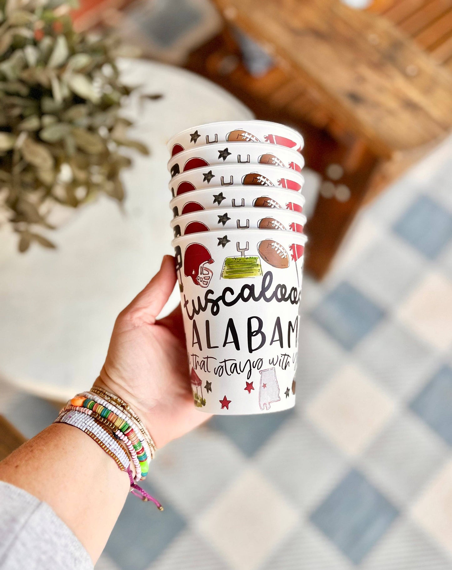Tuscaloosa, AL Sport Collage Reusable Cups
