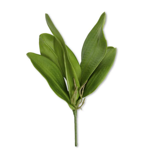 13” Real Touch 5 Orchid Leaves Stem