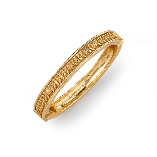 Berry Vine Hinged Bangle Gold (S/M)
