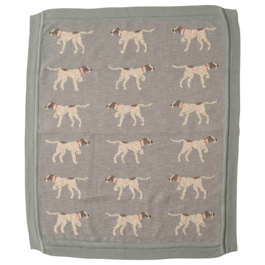 Cotton Knit Baby Blanket-Dog(Multicolor)