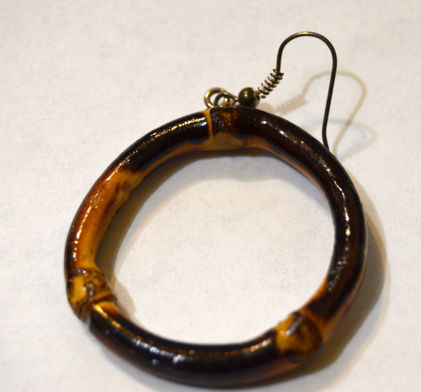 Bamboo54 - Bamboo hoop earrings : Small