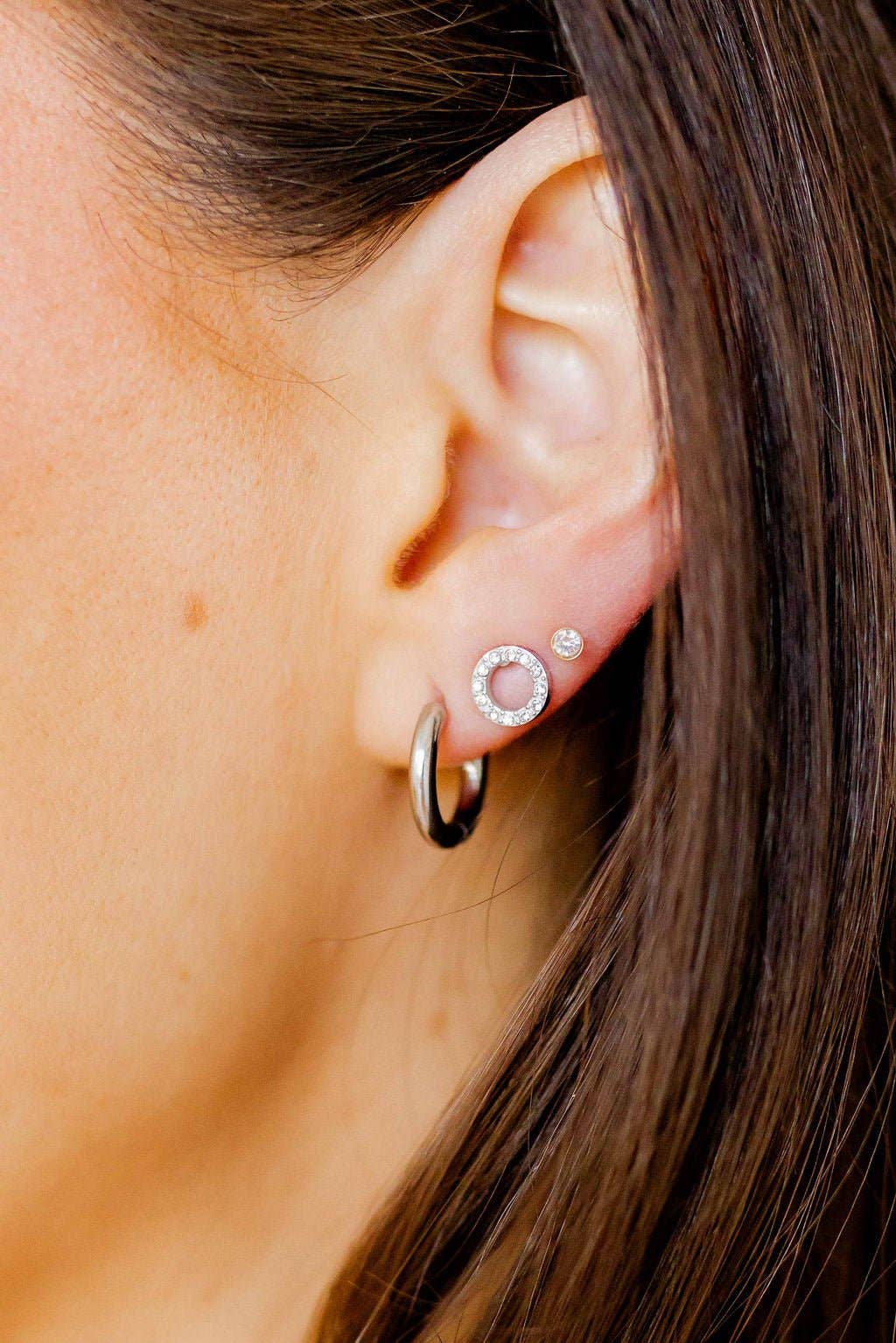 LINNY CO - Huggie Earrings - Scarlett Hoop Silver 10mm