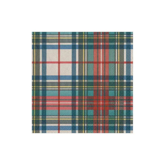 Seasonal Caspari Cocktail Napkins Dress Stewart Tartan