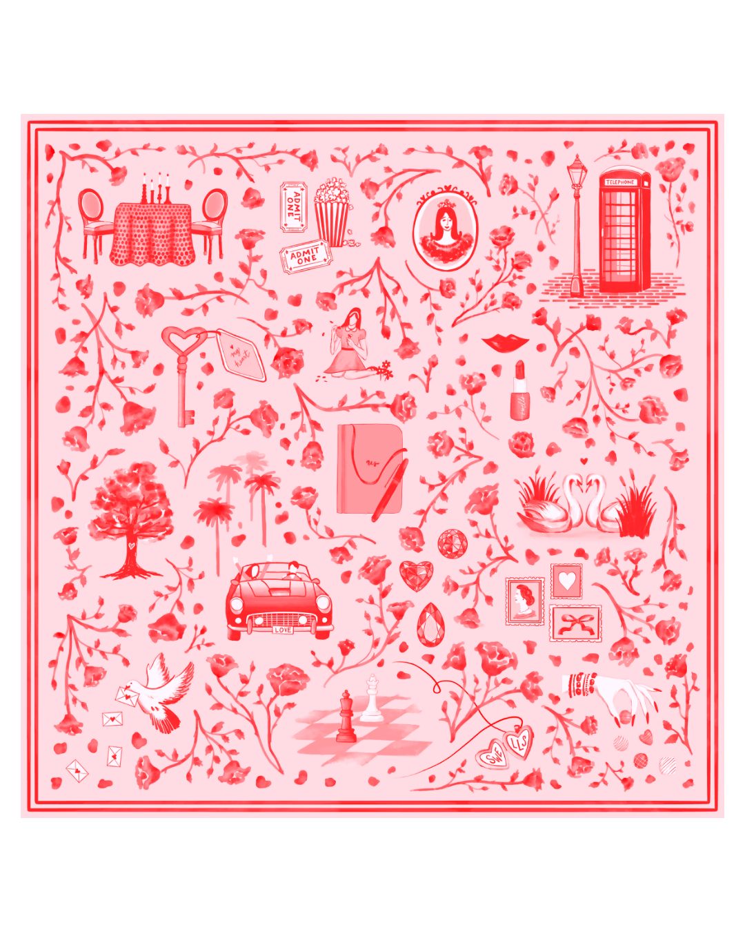 Swells Love Story Scarf (26’x26’)