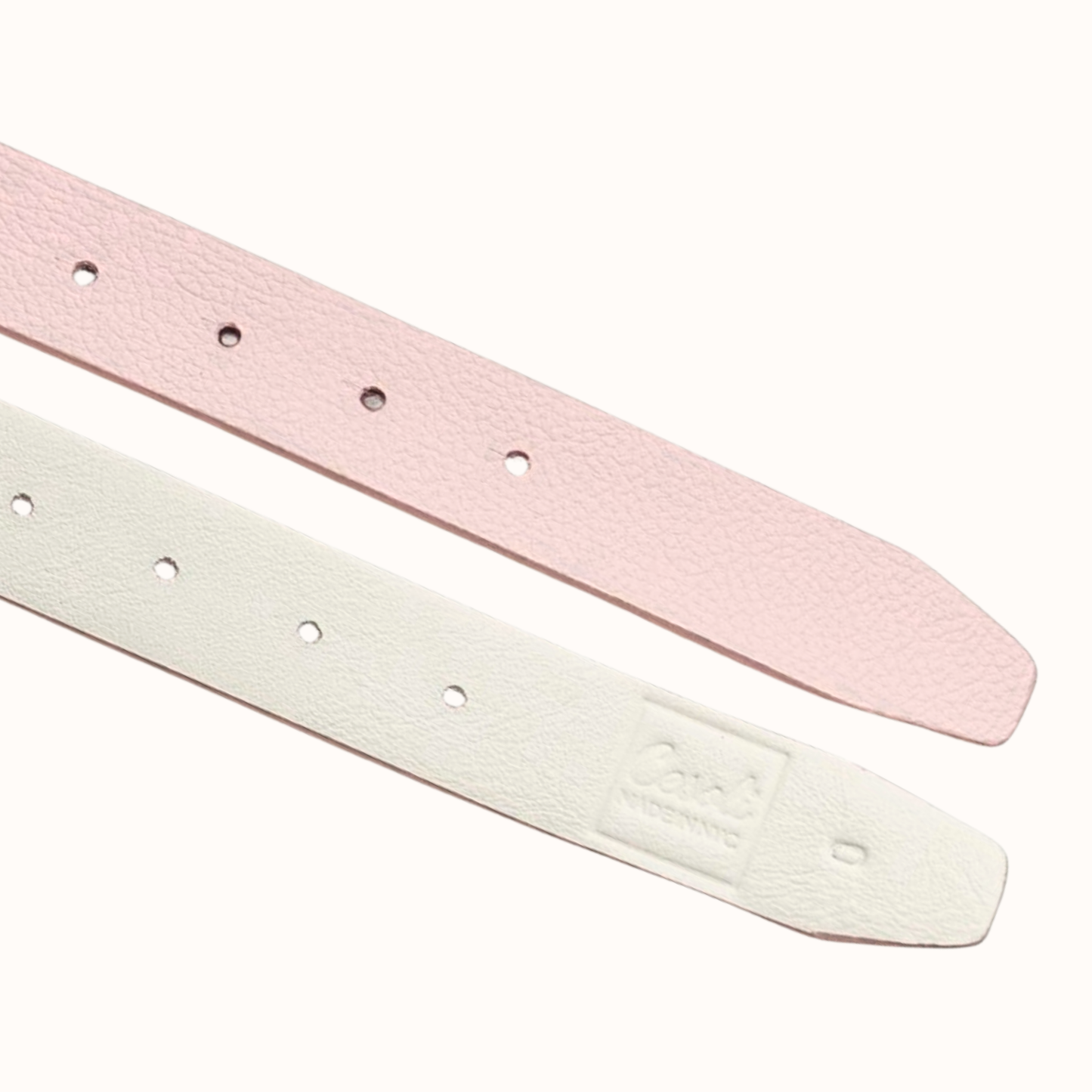 Blush & Magnolia Reversible Leather Belt-Cesoli