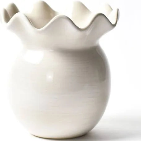 Coton Colors Signature White Products Ruffle Vase