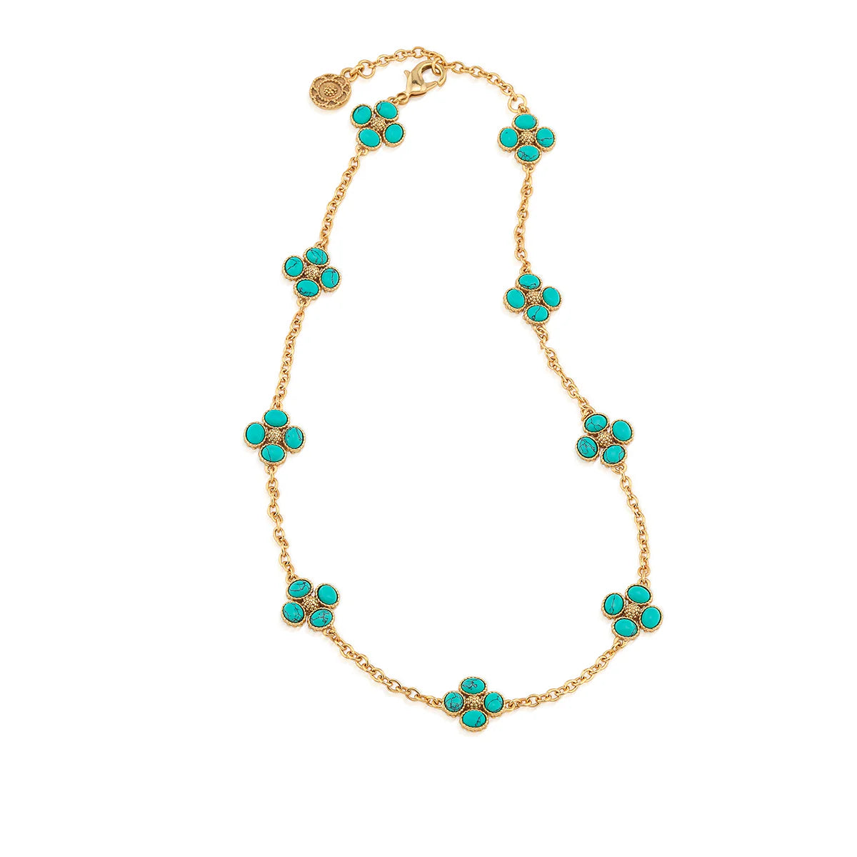 Berry Clover Double Sided Necklace (16”+ 2” Turquoise)