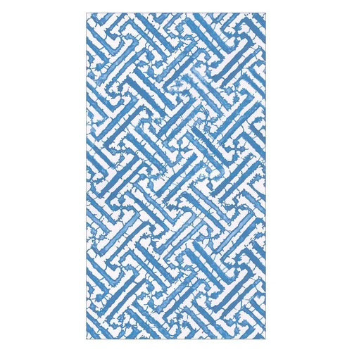 Caspari Dinner/Guest Napkins Fretwork Blue